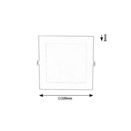 Rabalux - LED įleidžiamas lubinis šviestuvas LED/18W/230V 22x22 cm balta