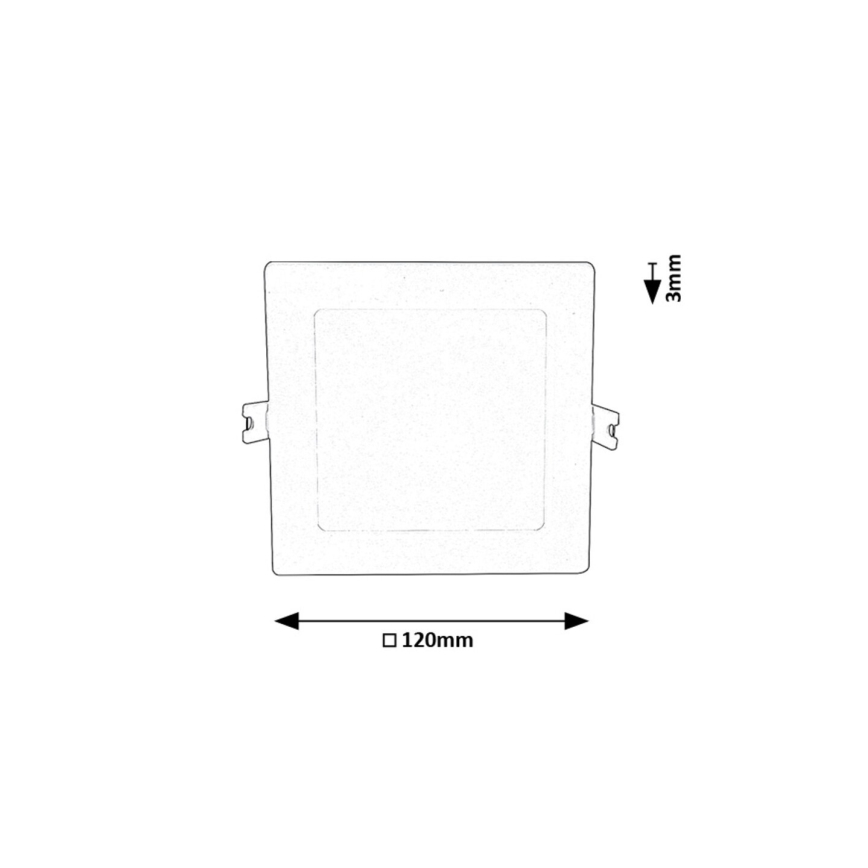 Rabalux - LED įleidžiamas lubinis šviestuvas LED/6W/230V 12x12 cm balta