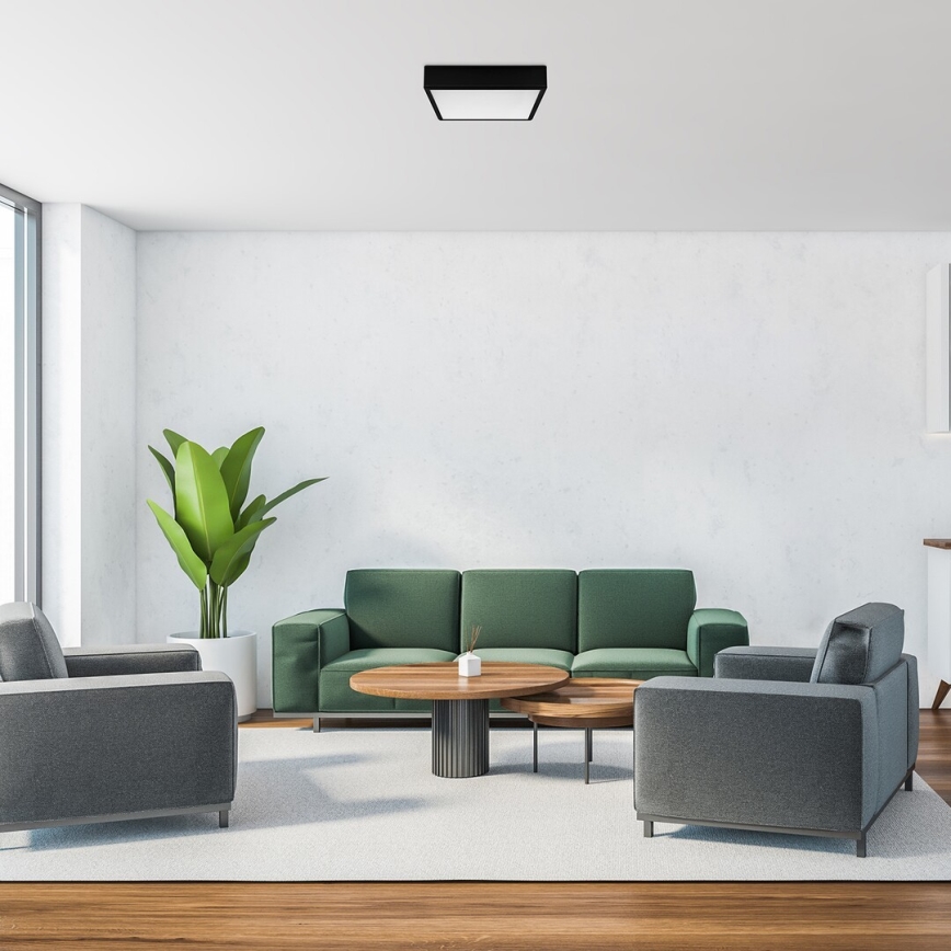Rabalux - LED lubinis šviestuvas LED/22W/230V 3000/4000/6000K 21x21 cm juoda