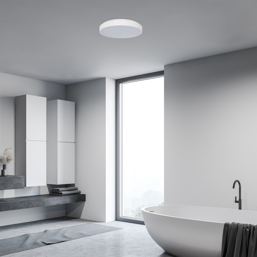 Rabalux - LED lubinis vonios šviestuvas LED/18W/230V IP44 4000K diametras 25 cm balta