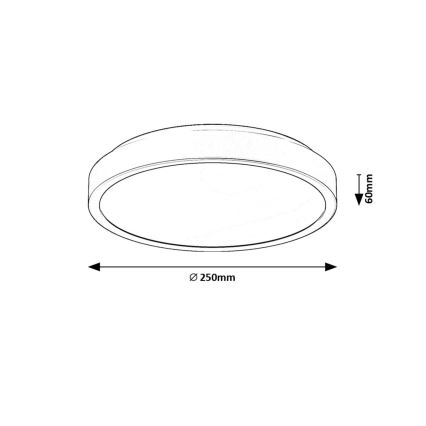 Rabalux - LED lubinis vonios šviestuvas LED/18W/230V IP44 4000K diametras 25 cm balta