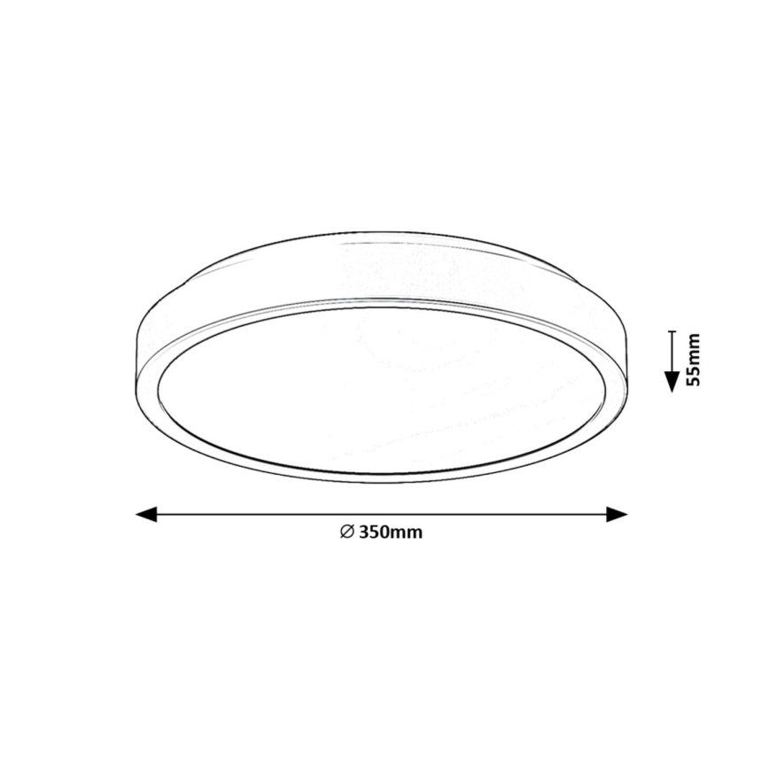 Rabalux - LED lubinis vonios šviestuvas LED/36W/230V IP44 4000K diametras 35 cm balta