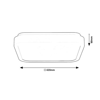Rabalux - LED lubinis vonios šviestuvas LED/48W/230V IP44 4000K 42x42 cm balta