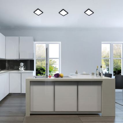 Rabalux - LED įleidžiamas lubinis šviestuvas LED/3W/230V 9x9 cm juoda