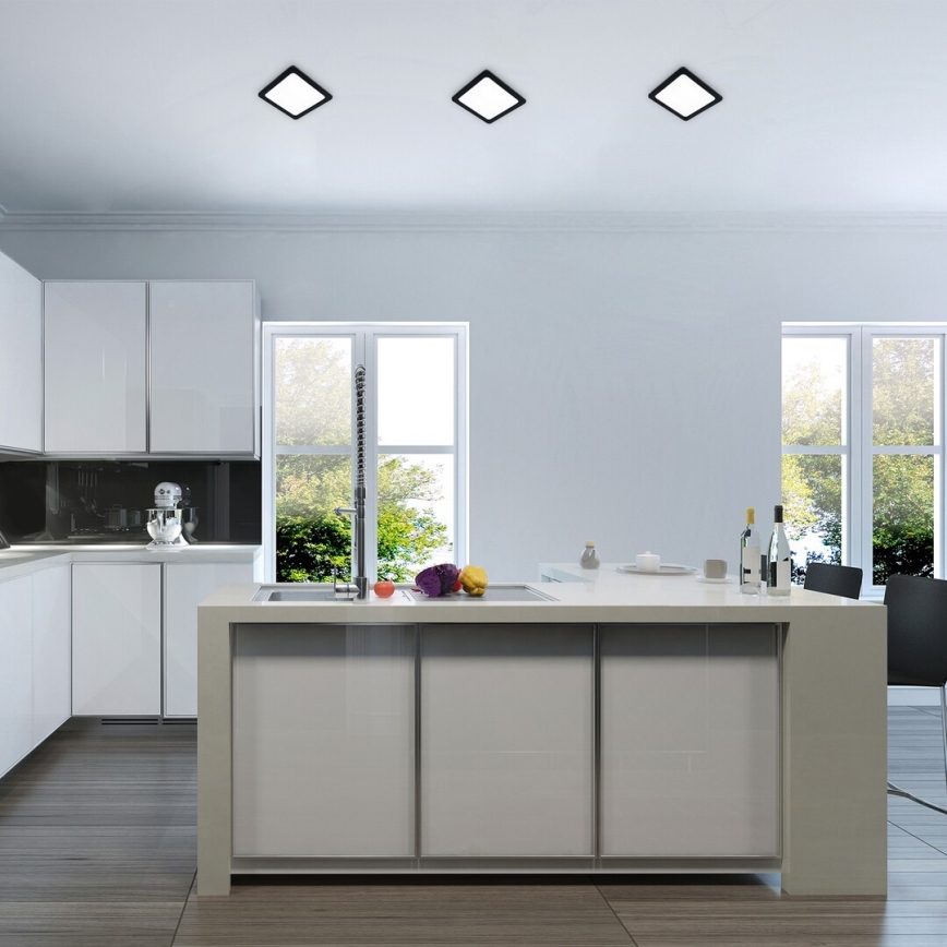 Rabalux - LED įleidžiamas lubinis šviestuvas LED/3W/230V 9x9 cm juoda
