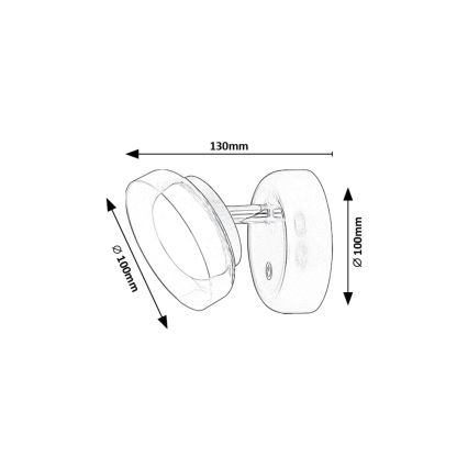 Rabalux - LED šviesos reguliavimas wall rechargeable šviestuvas LED/2W/5V 3000K 1800 mAh