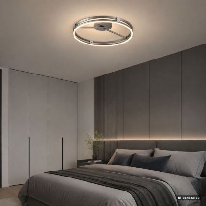 Rabalux - Dimeriuojamas LED lubų šviestuvas LED/60W/230V 3000-6500K skersm. 50 cm pilkas + su nuotoliniu pultu