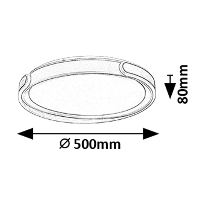 Rabalux - LED Pritemdomas lubinis šviestuvas LED/48W/230V 3000-6500K + nuotolinio valdymo pultas