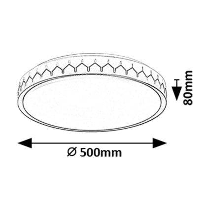 Rabalux - LED Pritemdomas lubinis šviestuvas LED/48W/230V 3000-6500K + nuotolinio valdymo pultas