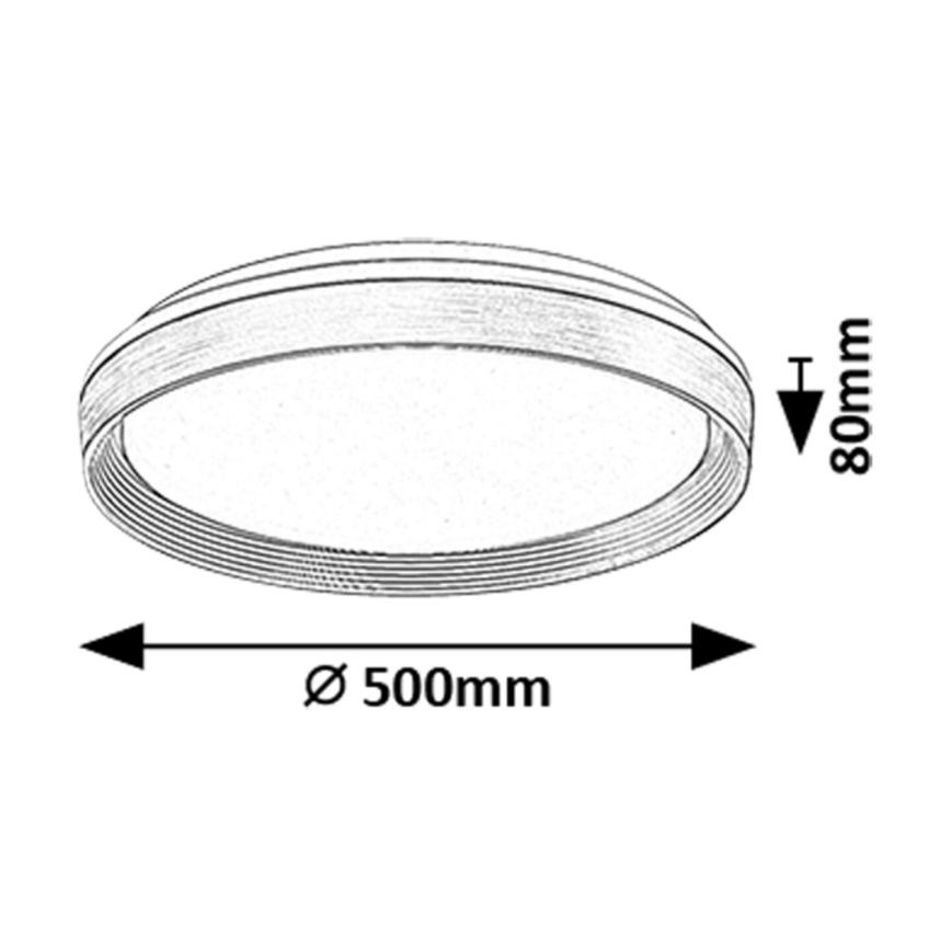Rabalux - LED Pritemdomas lubinis šviestuvas LED/48W/230V 3000-6500K + nuotolinio valdymo pultas