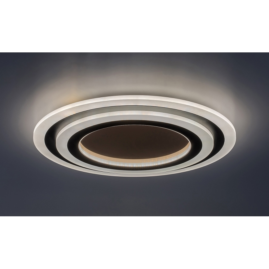 Rabalux - LED Pritemdomas lubinis šviestuvas LED/56W/230V 3000/4000/6000K matinis chromas/juoda + nuotolinio valdymo pultas