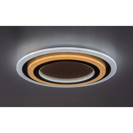 Rabalux - LED Pritemdomas lubinis šviestuvas LED/56W/230V 3000/4000/6000K matinis chromas/juoda + nuotolinio valdymo pultas