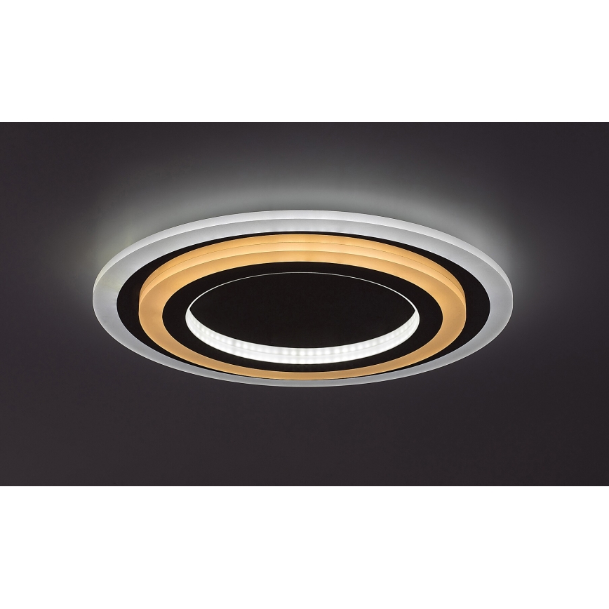 Rabalux - reguliuojamas LED lubinis šviestuvas LED/56W/230V 3000/4000/6000K, matinio chromo apdaila, su nuotoliniu valdymu, skersmuo 45 cm