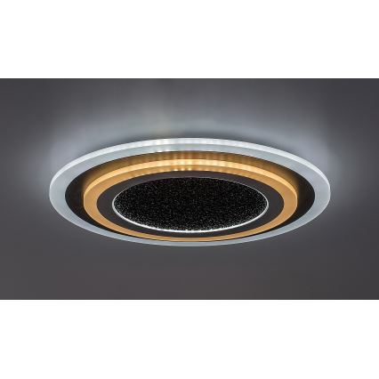 Rabalux - LED Pritemdomas lubinis šviestuvas LED/56W/230V 3000/4000/6000K juoda + nuotolinio valdymo pultas