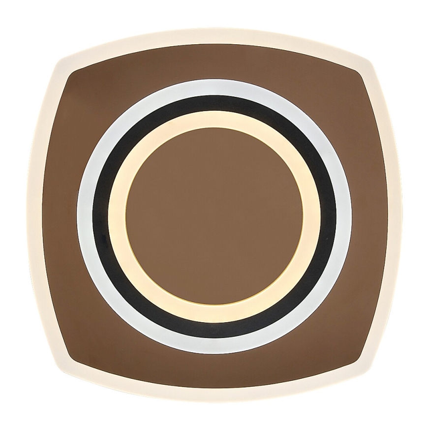 Rabalux - Dimeriuojamas LED lubinis šviestuvas LED/60W/230V 3000/4000/6000K matinis chromas/juodas + nuotolinis valdymas 48x48 cm