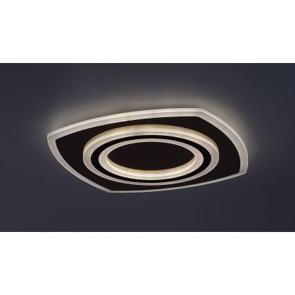 Rabalux - LED Pritemdomas lubinis šviestuvas LED/60W/230V 3000/4000/6000K matinis chromas/juoda + nuotolinio valdymo pultas