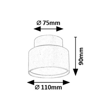 Rabalux - LED lubinis šviestuvas LED/16W/230V 3000K juoda