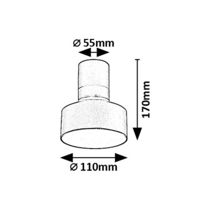 Rabalux - LED lubinis šviestuvas LED/10W/230V 3000K juoda