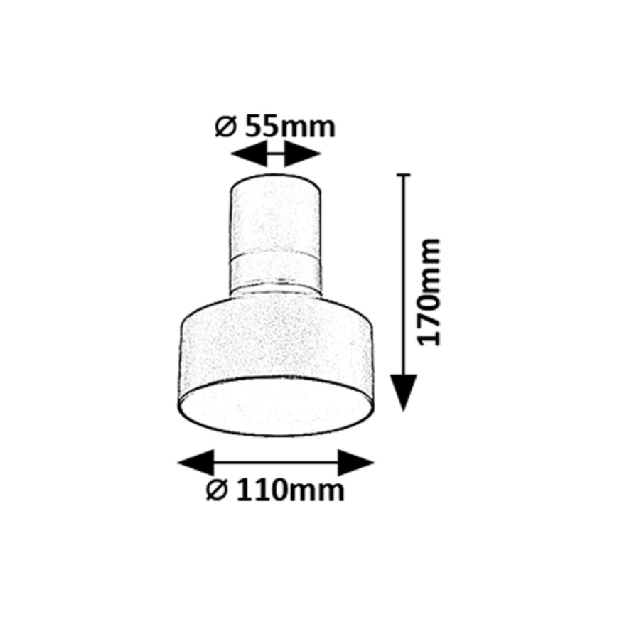 Rabalux - LED lubinis šviestuvas LED/10W/230V 3000K juodas skersmuo 11 cm