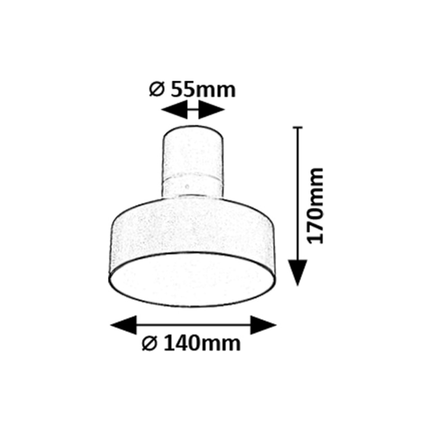 Rabalux - LED lubinis šviestuvas LED/16W/230V 3000K juoda