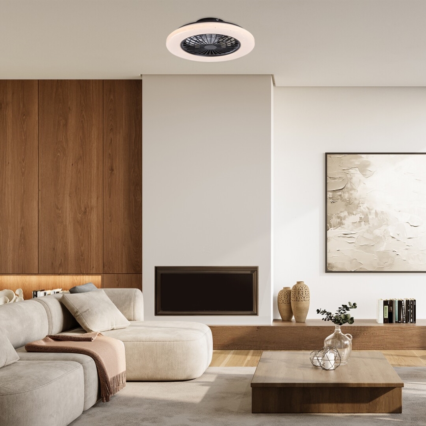 Rabalux - LED Pritemdomas lubinis šviestuvas su ventiliatoriumi LED/48W/230V 3000-6500K + nuotolinio valdymo pultas