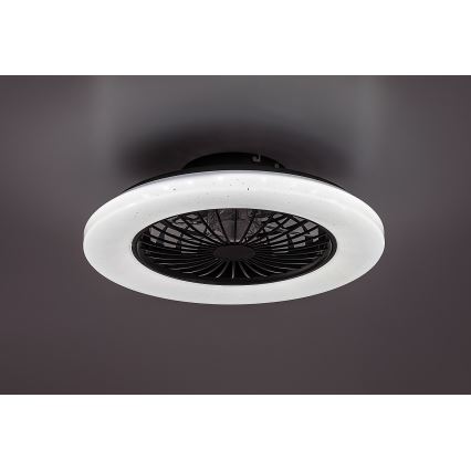 Rabalux - LED Pritemdomas lubinis šviestuvas su ventiliatoriumi LED/48W/230V 3000-6500K + nuotolinio valdymo pultas