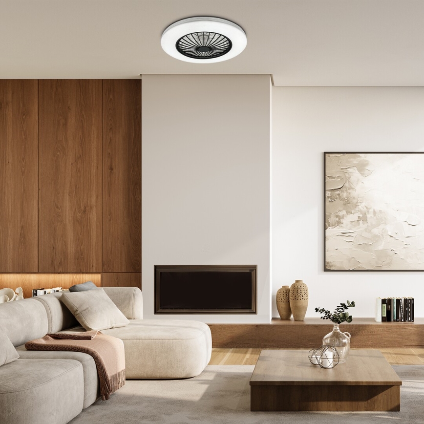 Rabalux - LED Pritemdomas lubinis šviestuvas su ventiliatoriumi LED/48W/230V 3000-6500K + nuotolinio valdymo pultas