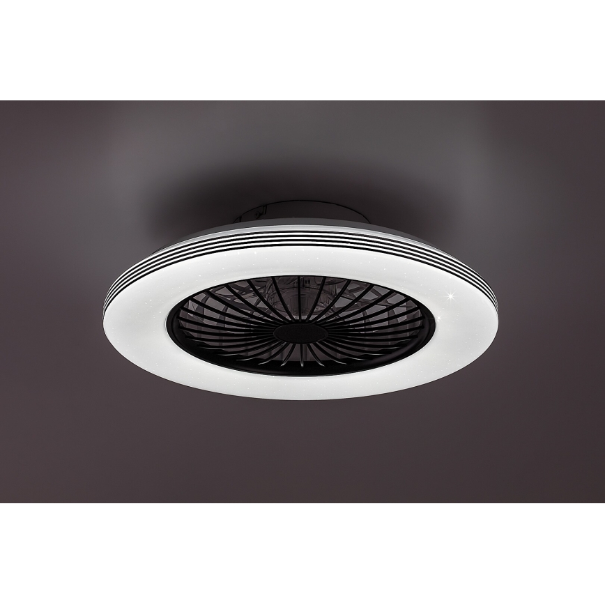 Rabalux - LED Pritemdomas lubinis šviestuvas su ventiliatoriumi LED/48W/230V 3000-6500K + nuotolinio valdymo pultas