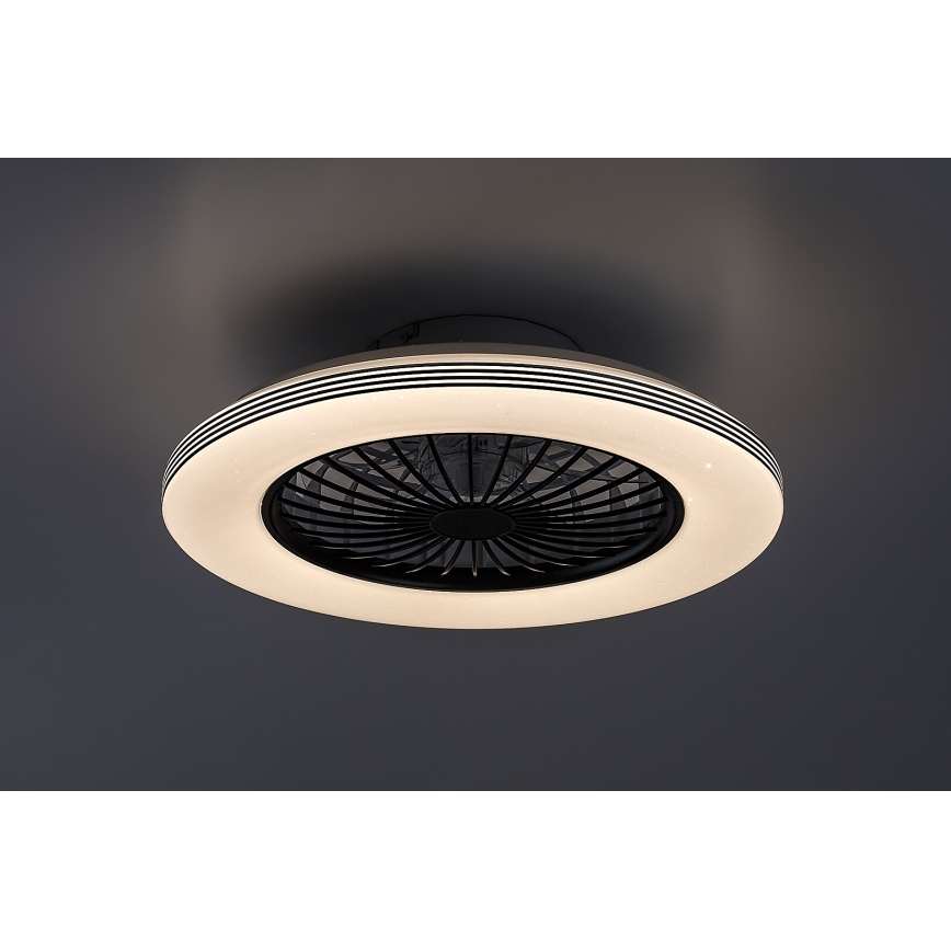 Rabalux - LED Pritemdomas lubinis šviestuvas su ventiliatoriumi LED/48W/230V 3000-6500K + nuotolinio valdymo pultas