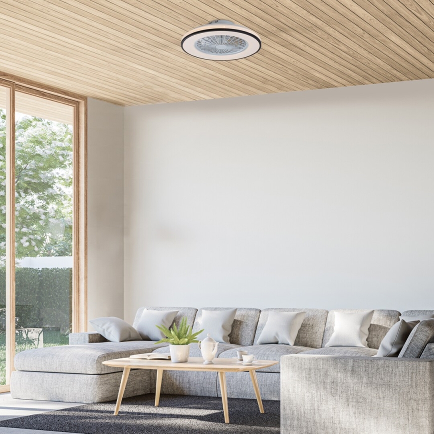 Rabalux - LED Pritemdomas lubinis šviestuvas su ventiliatoriumi LED/48W/230V 3000-6500K + nuotolinio valdymo pultas