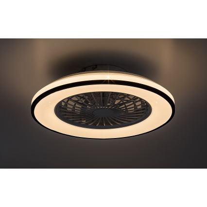 Rabalux - LED Pritemdomas lubinis šviestuvas su ventiliatoriumi LED/48W/230V 3000-6500K + nuotolinio valdymo pultas