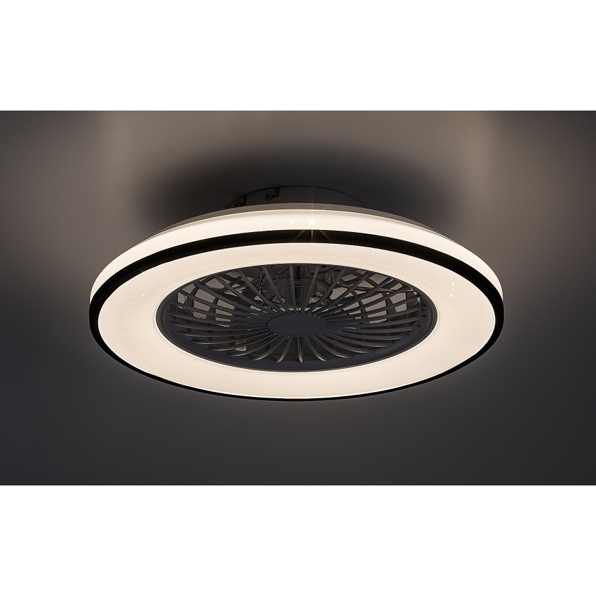 Rabalux - LED Pritemdomas lubinis šviestuvas su ventiliatoriumi LED/48W/230V 3000-6500K + nuotolinio valdymo pultas