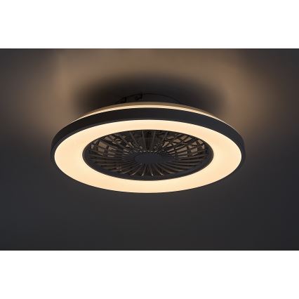 Rabalux - LED Pritemdomas lubinis šviestuvas su ventiliatoriumi LED/48W/230V 3000-6500K + nuotolinio valdymo pultas