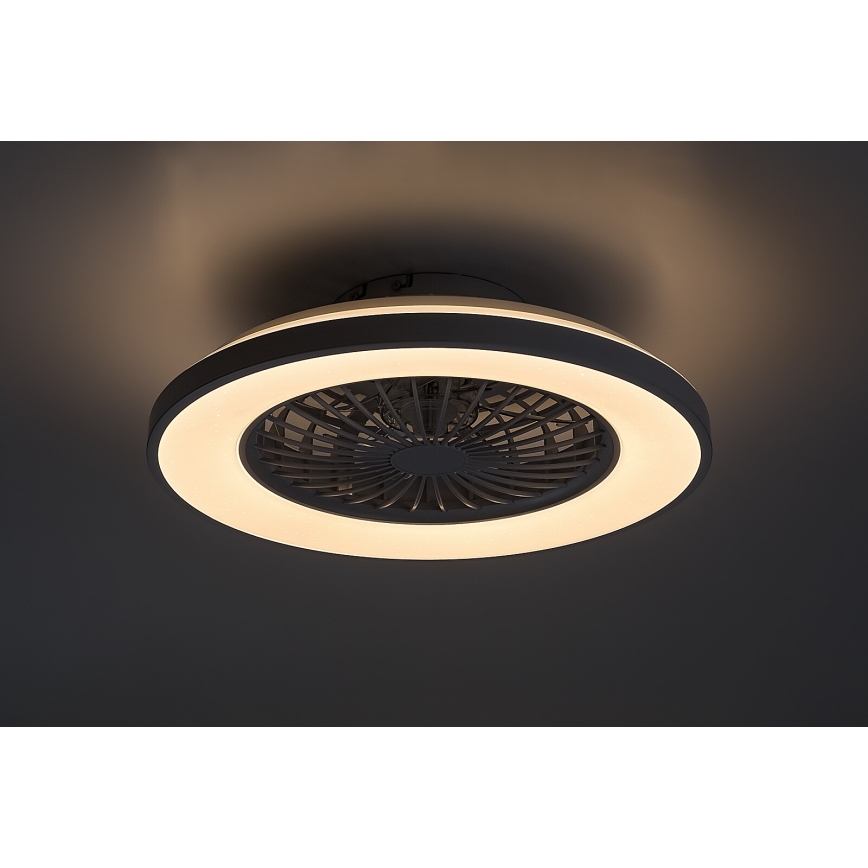 Rabalux - LED Pritemdomas lubinis šviestuvas su ventiliatoriumi LED/48W/230V 3000-6500K + nuotolinio valdymo pultas