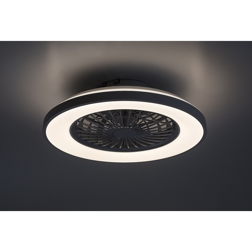 Rabalux - LED Pritemdomas lubinis šviestuvas su ventiliatoriumi LED/48W/230V 3000-6500K + nuotolinio valdymo pultas