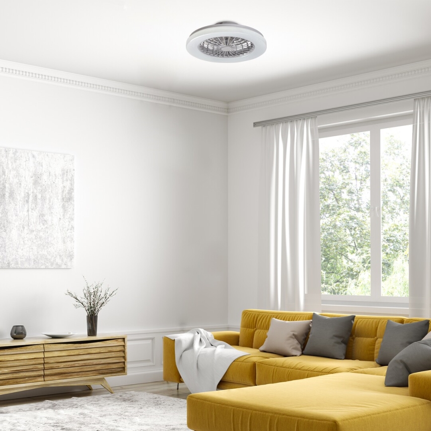 Rabalux - LED RGB Pritemdomas lubinis šviestuvas su ventiliatoriumi LED/48W/230V 3000-6500K + nuotolinio valdymo pultas