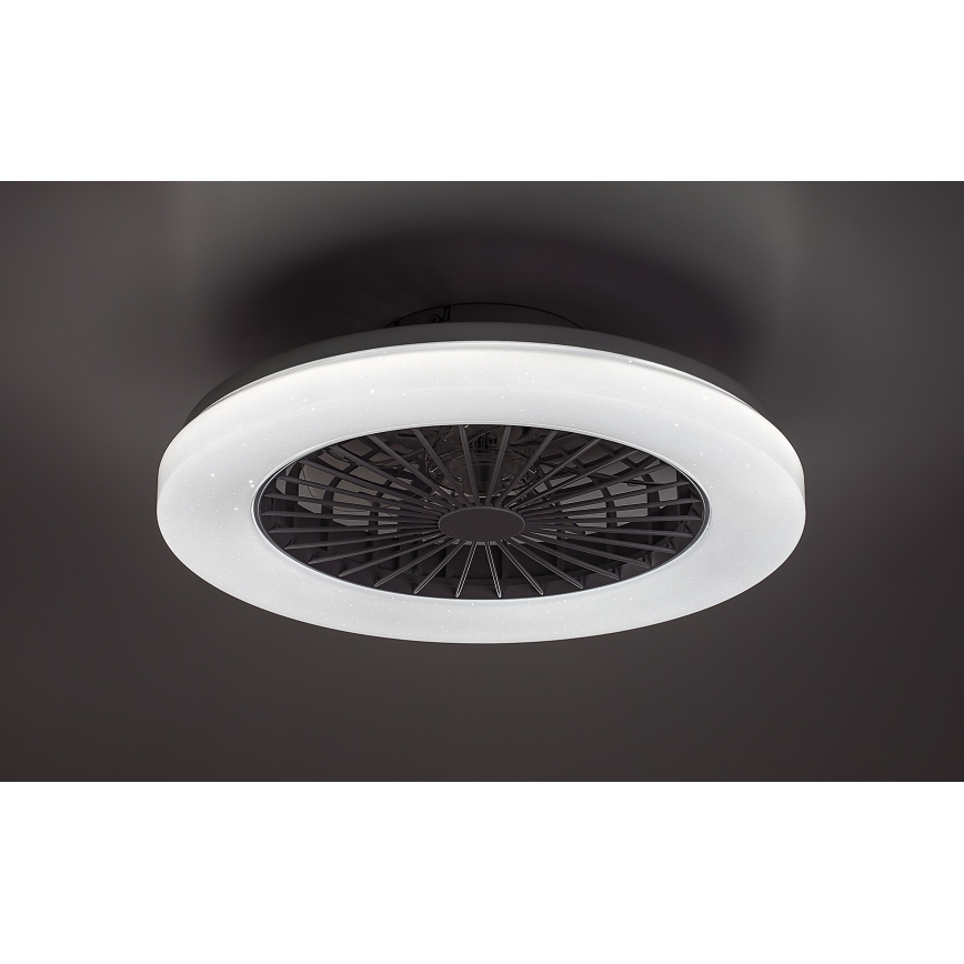 Rabalux - LED RGB Pritemdomas lubinis šviestuvas su ventiliatoriumi LED/48W/230V 3000-6500K + nuotolinio valdymo pultas