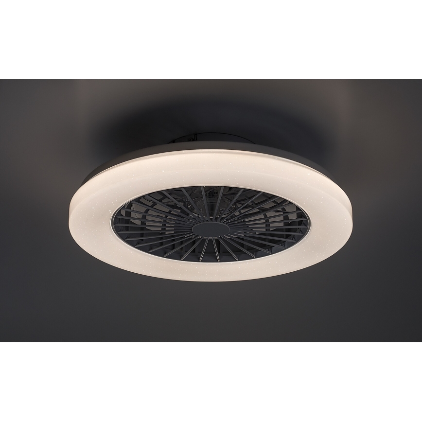 Rabalux - LED RGB Pritemdomas lubinis šviestuvas su ventiliatoriumi LED/48W/230V 3000-6500K + nuotolinio valdymo pultas
