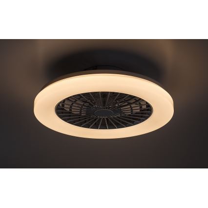 Rabalux - LED RGB Pritemdomas lubinis šviestuvas su ventiliatoriumi LED/48W/230V 3000-6500K + nuotolinio valdymo pultas