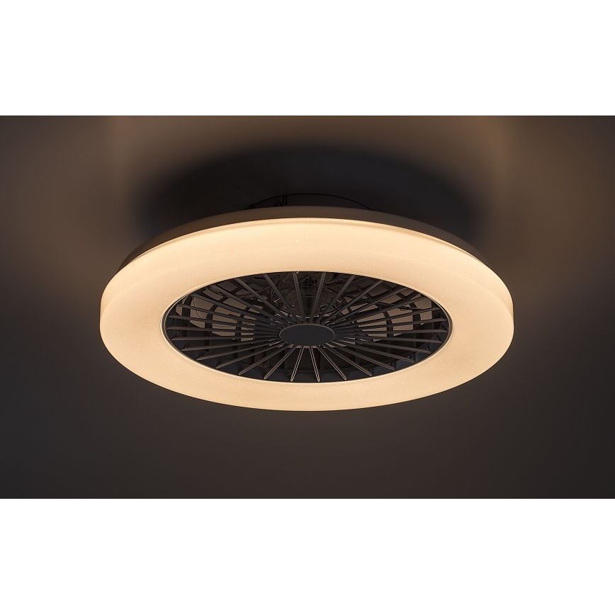 Rabalux - LED RGB Pritemdomas lubinis šviestuvas su ventiliatoriumi LED/48W/230V 3000-6500K + nuotolinio valdymo pultas