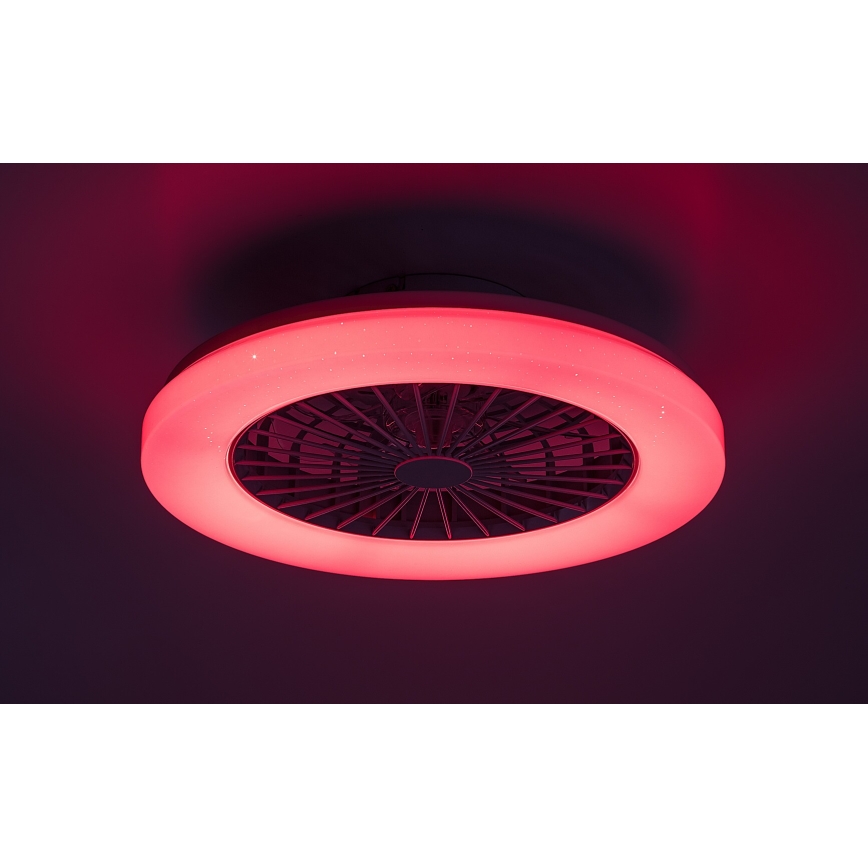 Rabalux - LED RGB Pritemdomas lubinis šviestuvas su ventiliatoriumi LED/48W/230V 3000-6500K + nuotolinio valdymo pultas