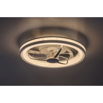 Rabalux - LED Pritemdomas lubinis šviestuvas su ventiliatoriumi LED/40W/230V 3000/4000/6000K Wi-Fi + nuotolinio valdymo pultas