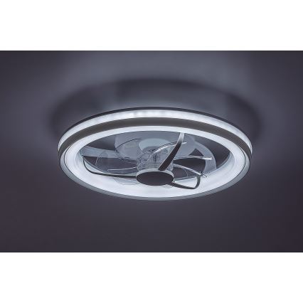 Rabalux - LED Pritemdomas lubinis šviestuvas su ventiliatoriumi LED/40W/230V 3000/4000/6000K Wi-Fi + nuotolinio valdymo pultas