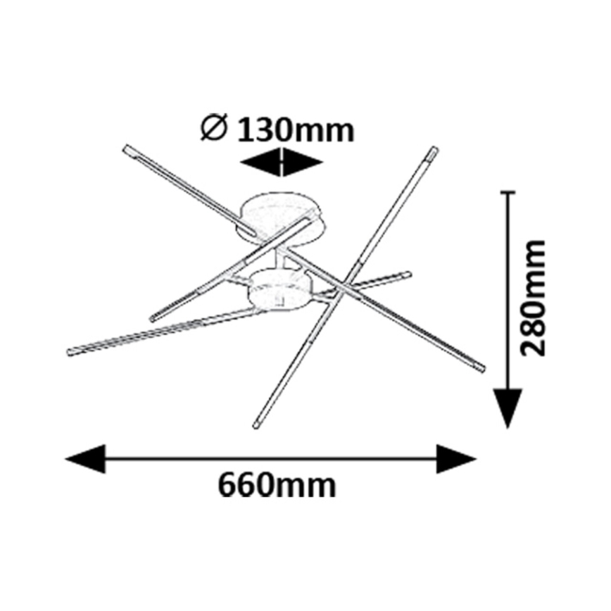 Rabalux - LED Ant pagrindo montuojamas sietynas LED/40W/230V 3000K juoda
