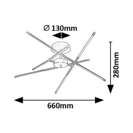 Rabalux - LED Ant pagrindo montuojamas sietynas LED/40W/230V 3000K auksas