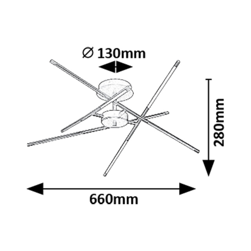 Rabalux - LED Ant pagrindo montuojamas sietynas LED/40W/230V 3000K auksas