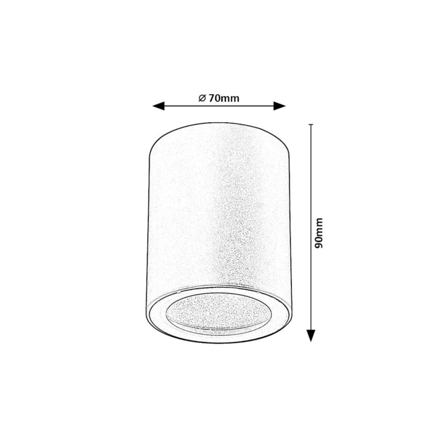 Rabalux - Lubinis šviestuvas 1xGU10/35W/230V skers. 7 cm juodas