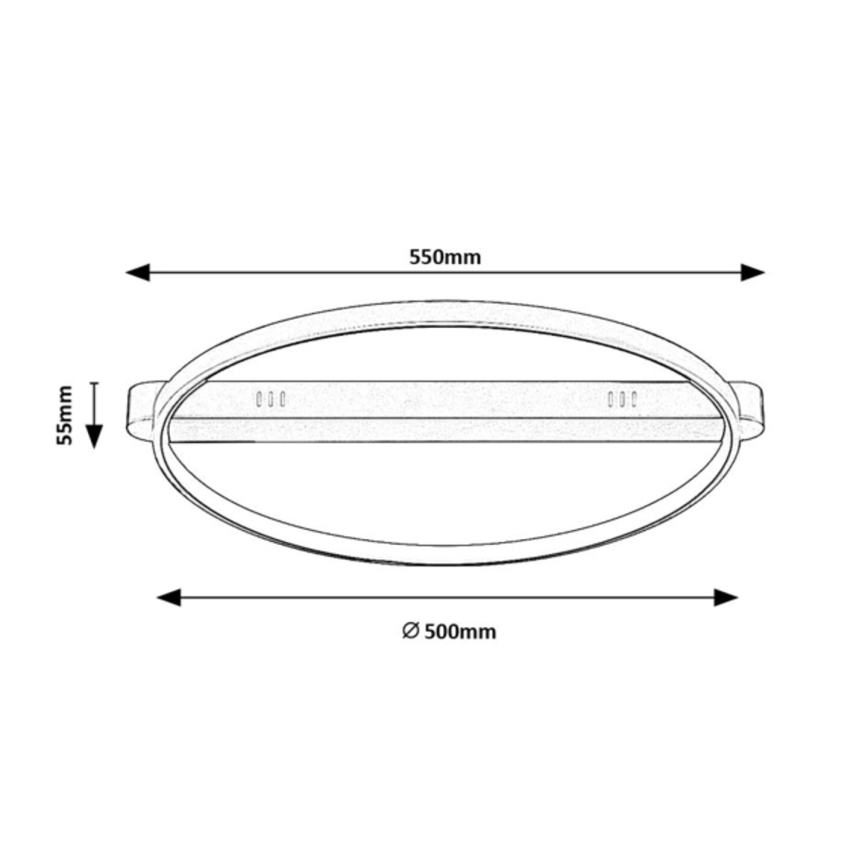 Rabalux - LED lubų šviestuvas LED/45W/230V 3000K 50x55 cm juodas