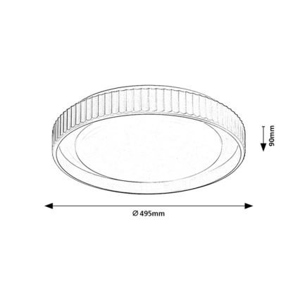 Rabalux - reguliuojamas LED lubinis šviestuvas LED/48W/230V 3000-6500K skersmuo 49,5 cm + nuotolinis valdymas