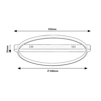 Rabalux - LED lubinis šviestuvas LED/45W/230V 3000K 50x55 cm auksinis